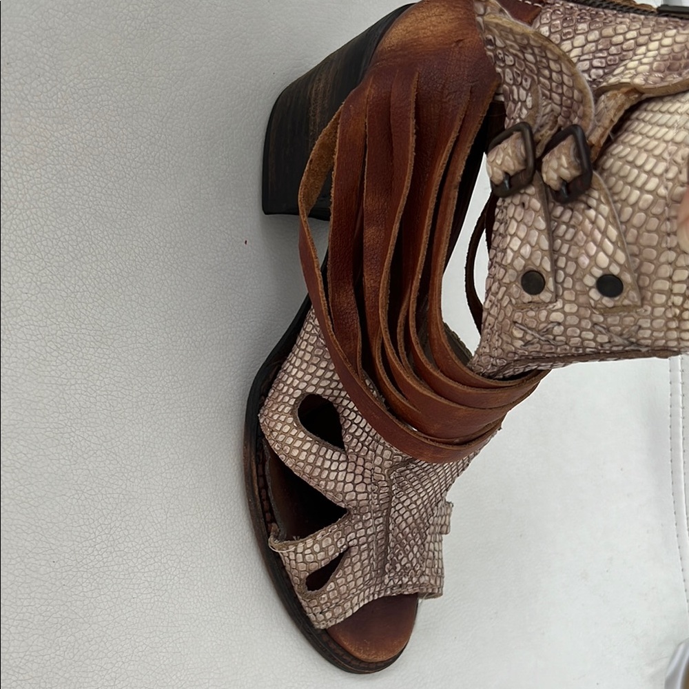 Freebird Brown Ankle Boots with Fringe